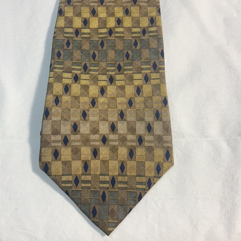 3for$20 adolfo tie gold blue 100% silk